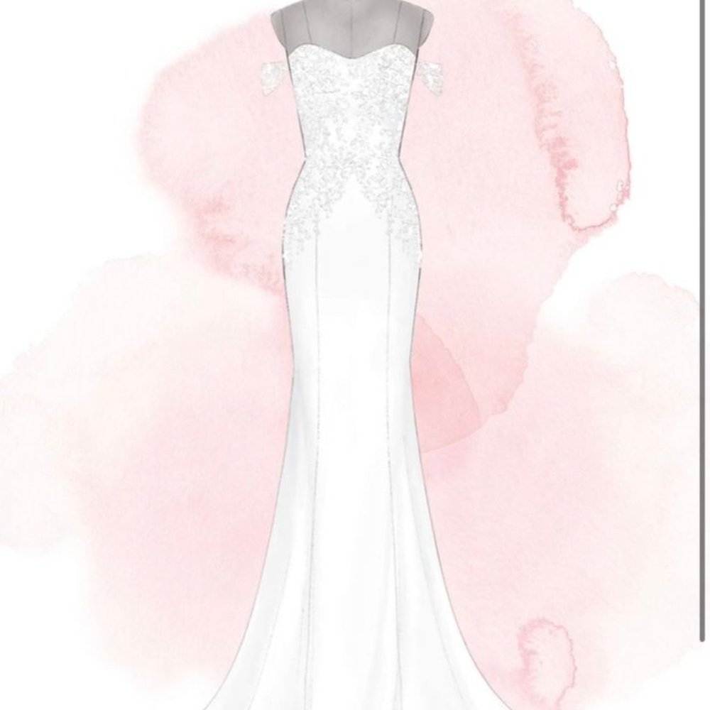 (Brand new, unaltered) Anomalie wedding dress and matching veil